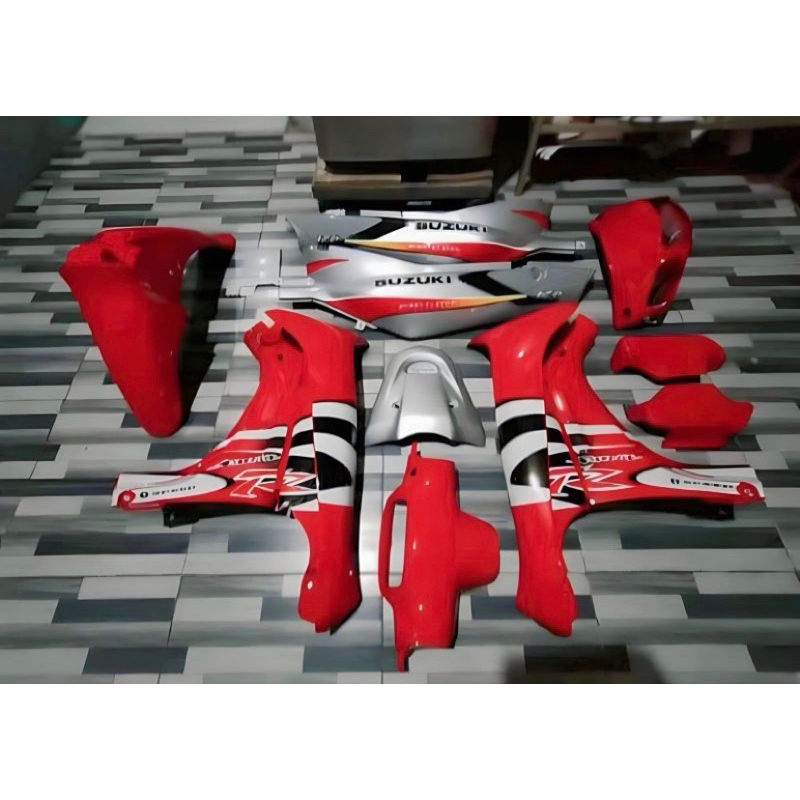 bodi body fullset satria lumba merah silver bodi set satria lumba komplit merah silver