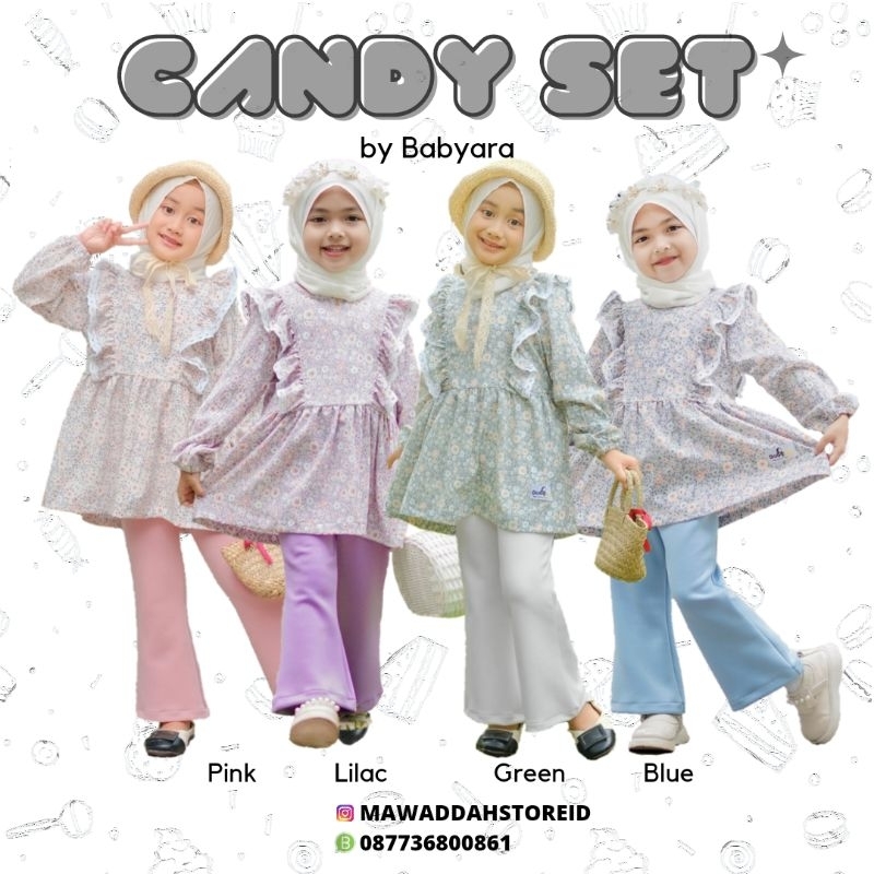 Oneset Candy Oneset by Babyara TANPA HIJAB anak bayi