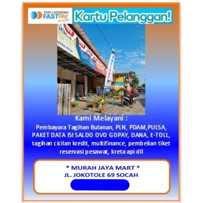 KARTU PELANGGAN  FASTPAY