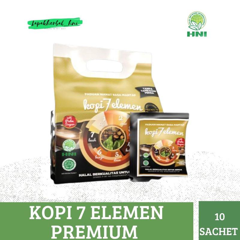

Kopi 7 Elemen Premium HNI HPAI isi 10 Sachet