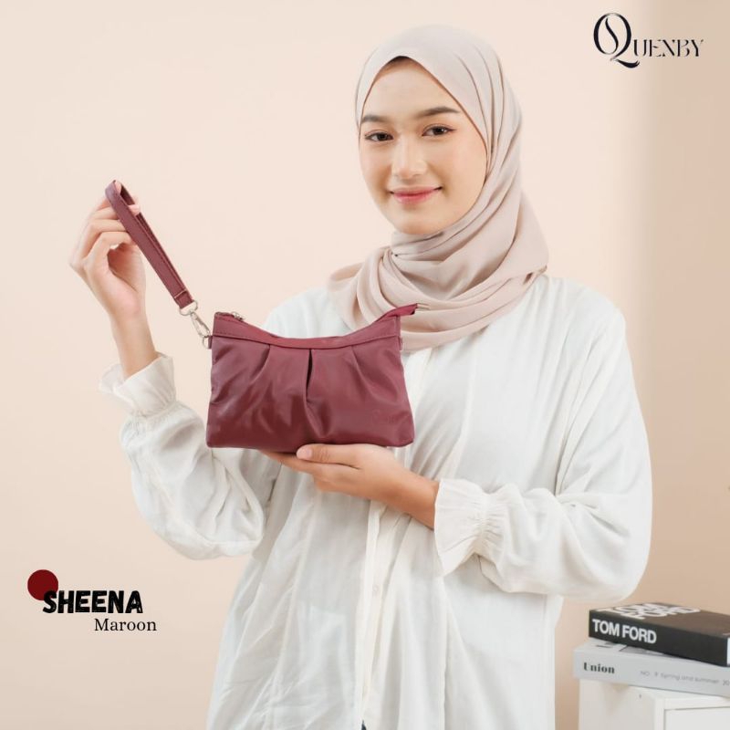 TAS SHEENA BY QUENBY bag pouch chocoly polos 2in1 tas dompet wanita