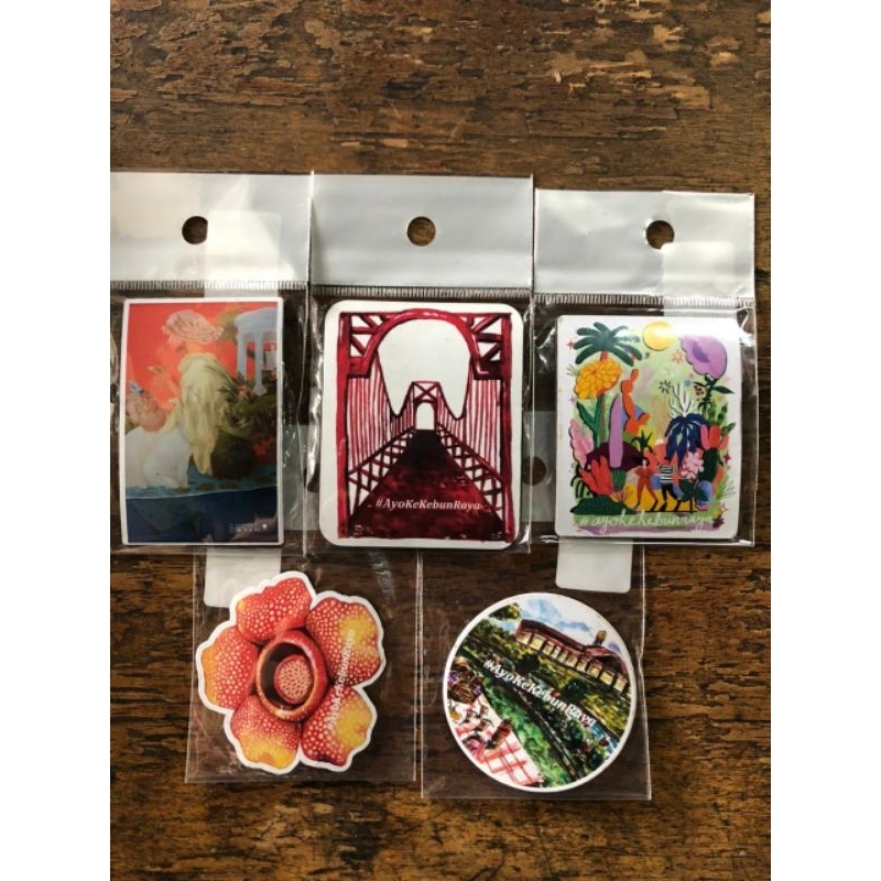 Tempelan Magnet Kulkas/ Oleh-oleh khas Bogor (harga 5pcs mix)