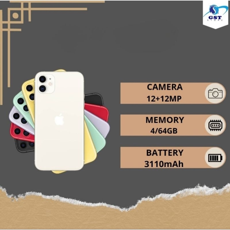 HP APPLE IPHONE 11 64Gb GARANSI RESMI IBOX
