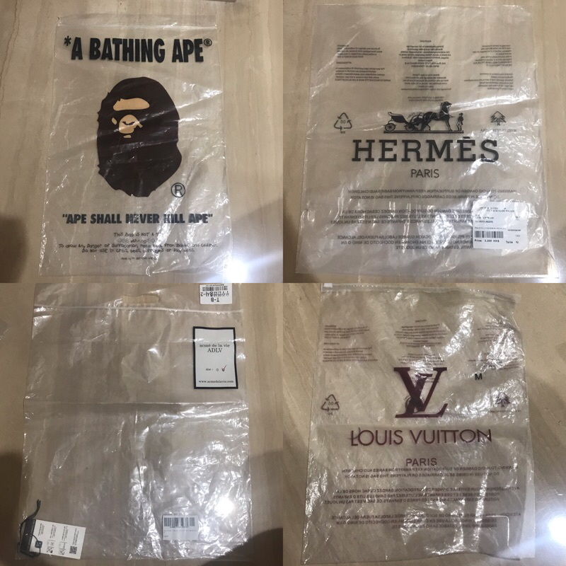 

[READY SIAP KIRIM] PAPERBAG KANTONG PLASTIK BRANDED BAPE LV