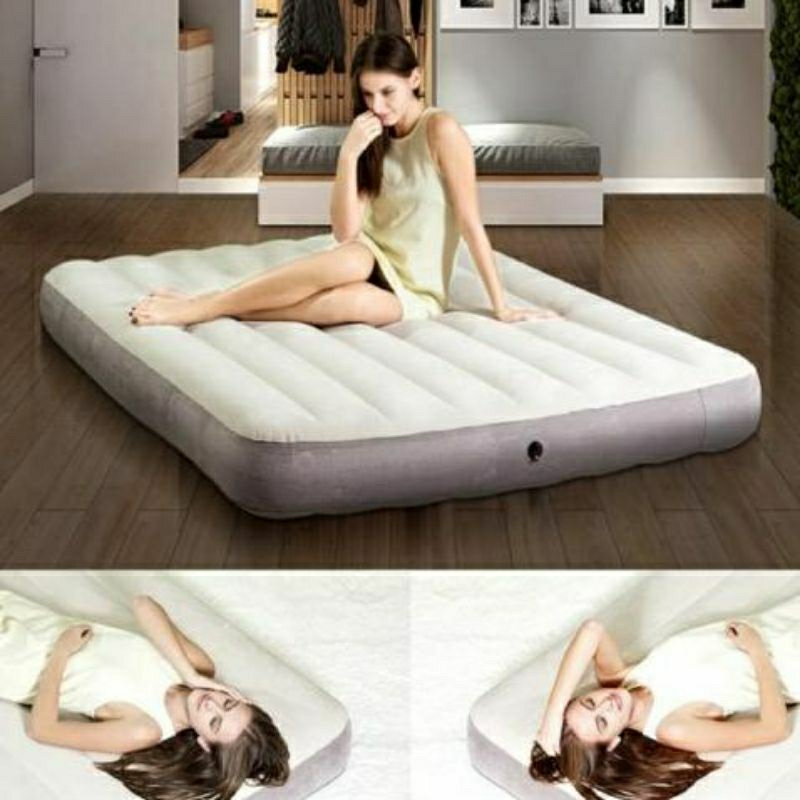 Kasur Tiup DOUBLE 64102 Intex 137x191x25cm/Durabeam KASUR ANGIN POMPA MATRAS