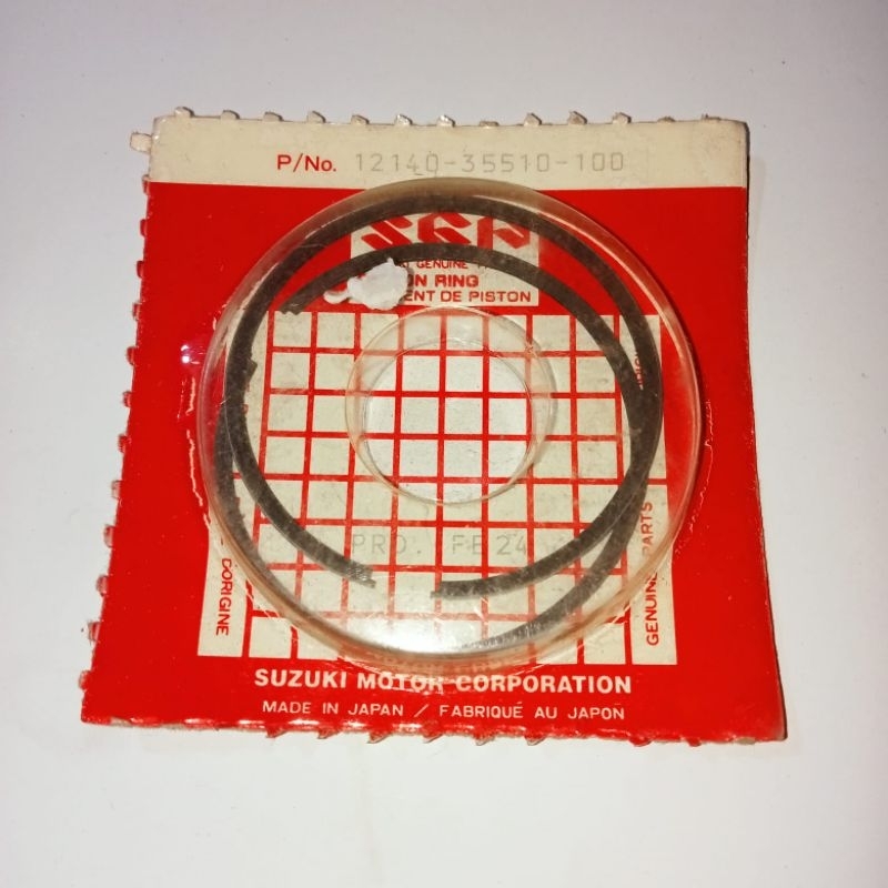 ring set piston ring seker seher Suzuki RC100 RC 100 oversize 1.00 original kode part 12140 35510 10