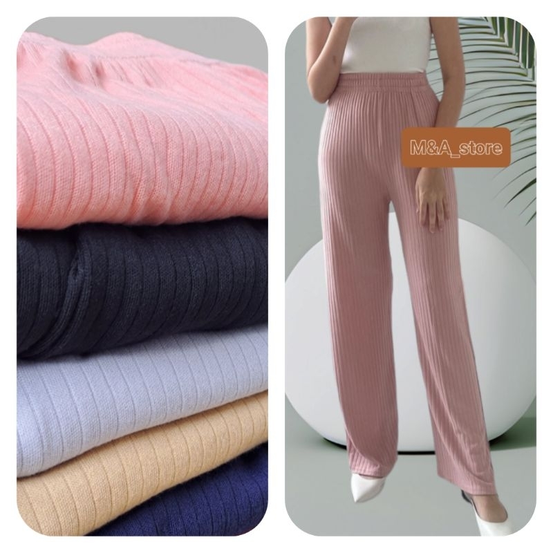 celana kulot knit premium/long cullote pants/kulot highwaist