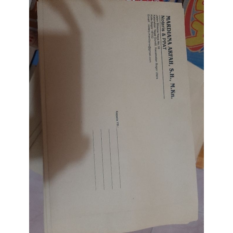 

amplop coklat folio ( coustem )