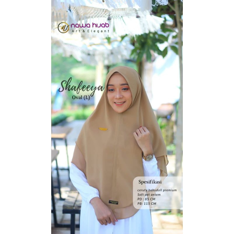 HIJAB SHAFEEYA OVAL (L) - HIJAB INSTAN NAWA - JILBAB INSTAN NAWA - KHIMAR NAWA - JILBAB INSTAN KEKIN