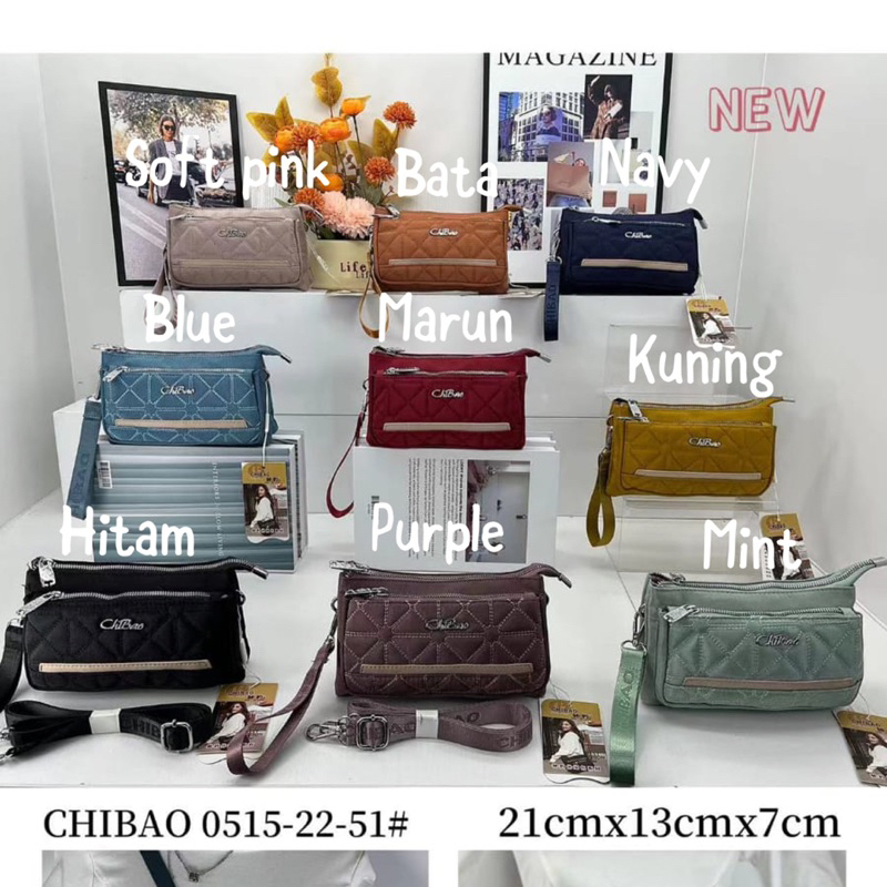 CB0515-22-51 TAS WANITA IMPORT CHIBAO 4 RUANG