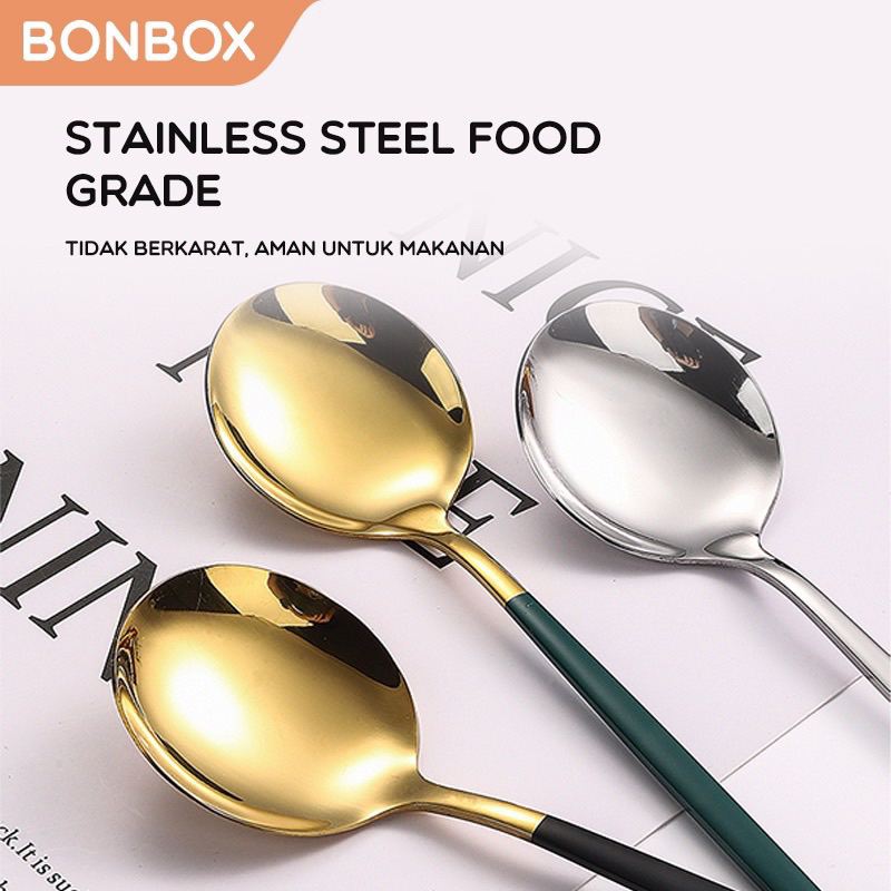 BONBOX BTW02 / 02 / 03 / Set Alat Makan Stainless Steel 3pcs Food Grade Praktis BTW01 BTW02 BTW03