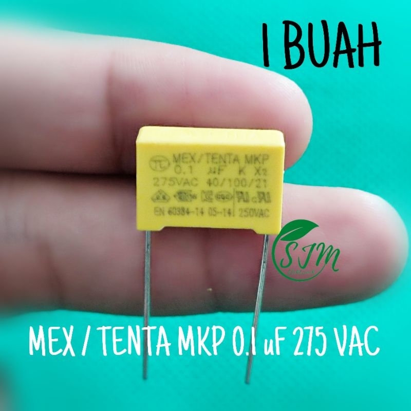 KAPASITOR MKP 0.1UF 275VAC MEX TENTA