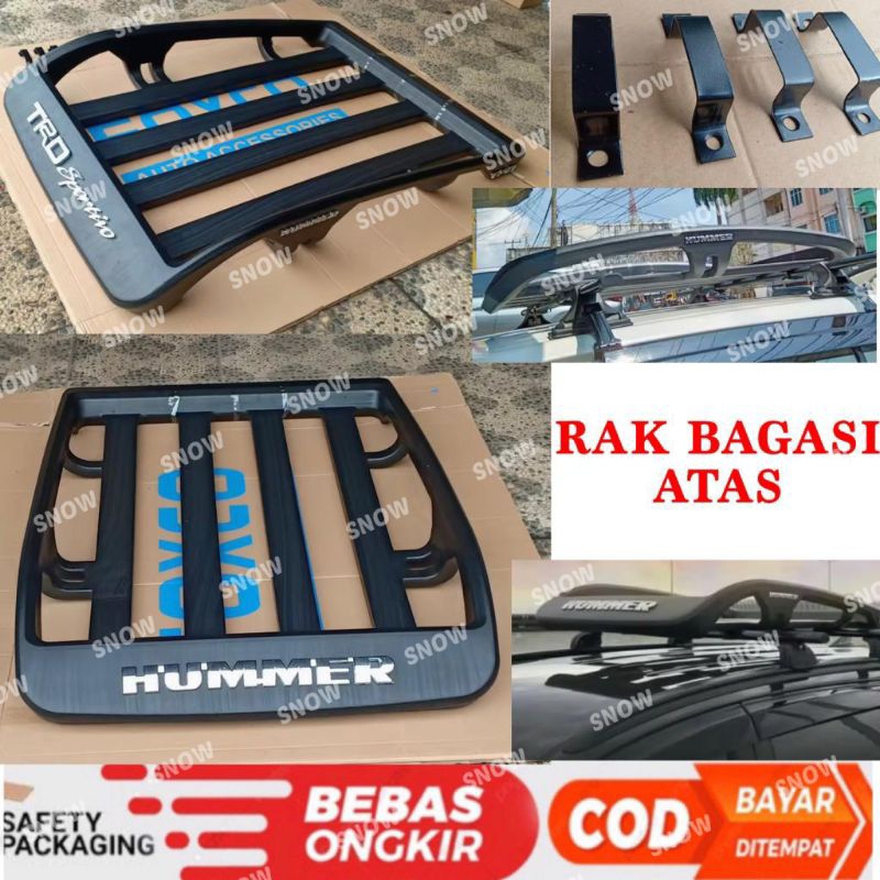 Rak Roof Rack Bagasi Atas Mobil Universal Hummer Trd Sportivo Avanza Xenia Ruah Terios Fortuner Innova Pajero Calya Sigra Mobilio Brv Crv HRV Veloz