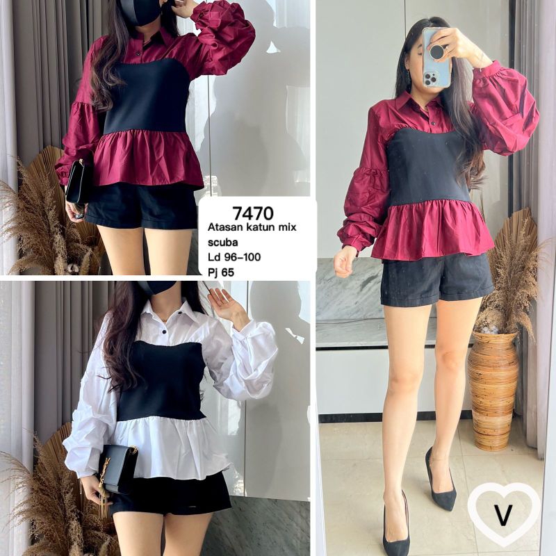 atasan katun kombi scuba 7470_MV import