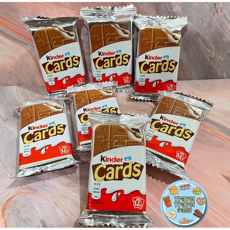 Kinder Cards Eceran 1 Bungkus 25.6grams Coklat Kinder Europe Snack Eropa Coklat