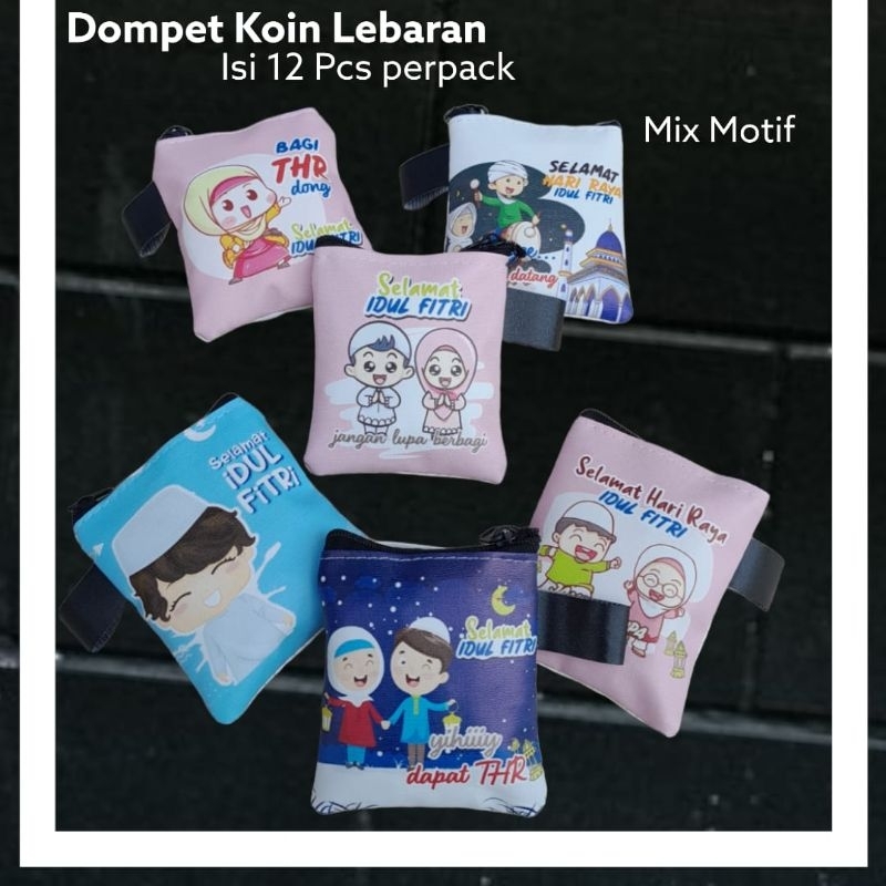 (  1 LUSIN ISI 12 PCS ) DOMPET KOTAK KOIN LEBARAN