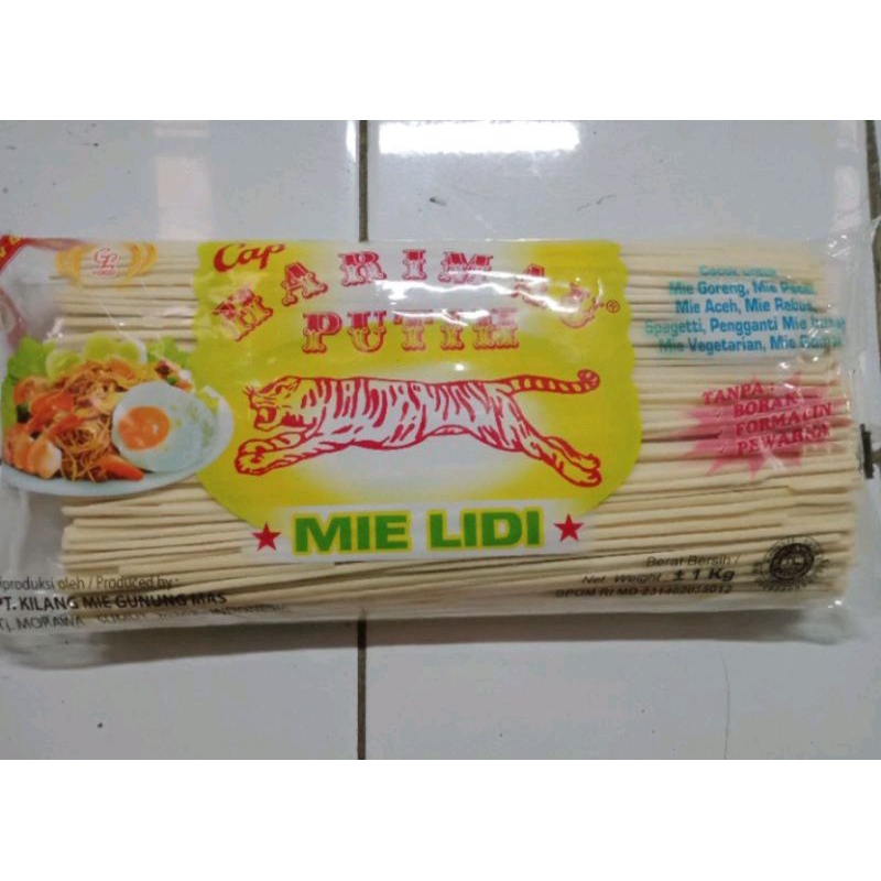 

Mie Lidi / Mie Gomak / Mie Medan CAP Harimau Putih 1KG