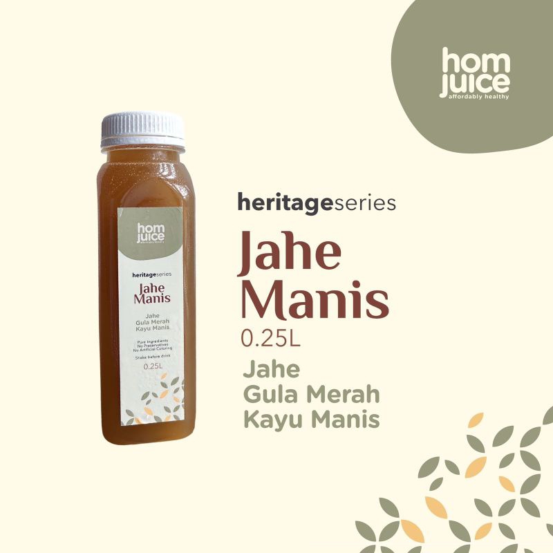 

Jus Sehat Jus Detox Cold Pressed Juice | Homjuice Jahe Manis 250ml Jamu Tradisional Tanpa Pengawet