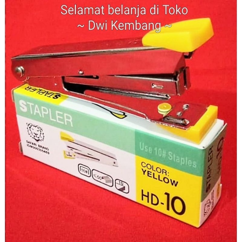 

Stapler Safari brand HD 10 Staples kecil 1 pcs