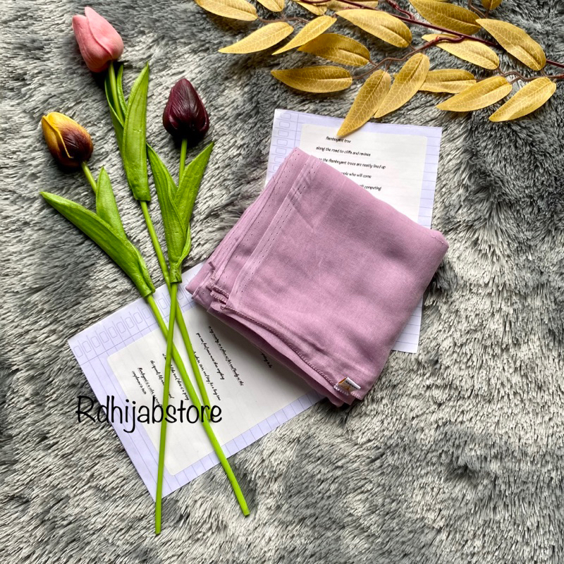 hijab segiempat paris / catton paris old | red rose | azara | varisha-Soft purple