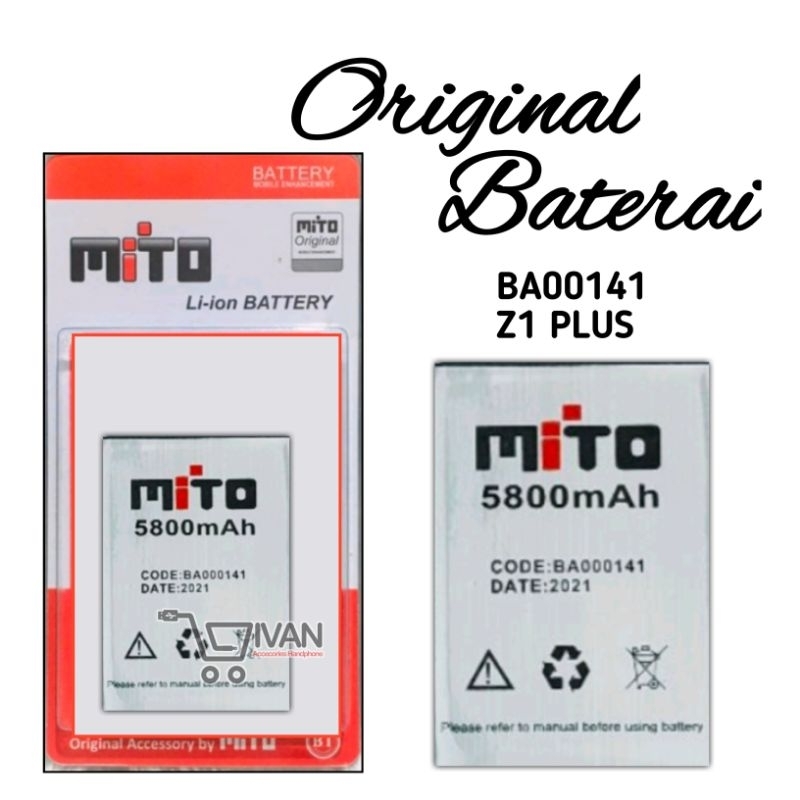 BATERAI MITO ORIGINAL 99% BA00141 / Z1 PLUS
