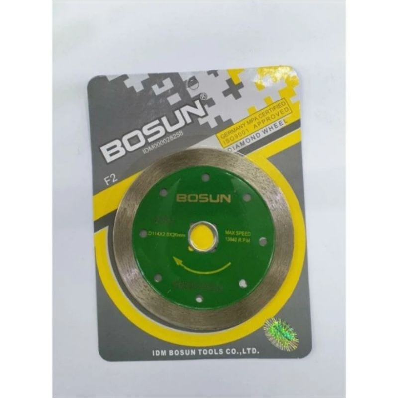 Diamond wheel 4inch F2 WET/mata grinda 4" potong basah BOSUN
