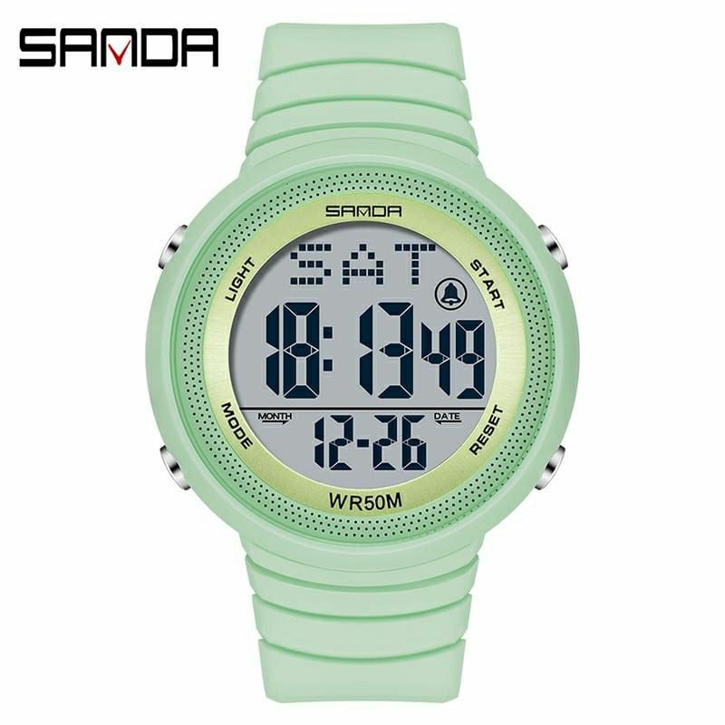 TERVIRAL JAM TANGAN SANDA 6022 Jam Tangan Wanita Analog Sport Tali Rubber Anti Air