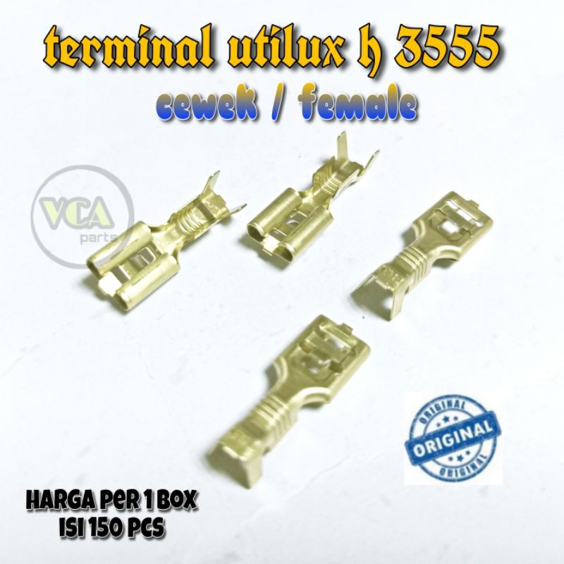 TERMINAL/SKUN UTILUX H 3555 GEPENG/CEWEK/FEMALE HARGA PER 1BOX ISI 150 PCS