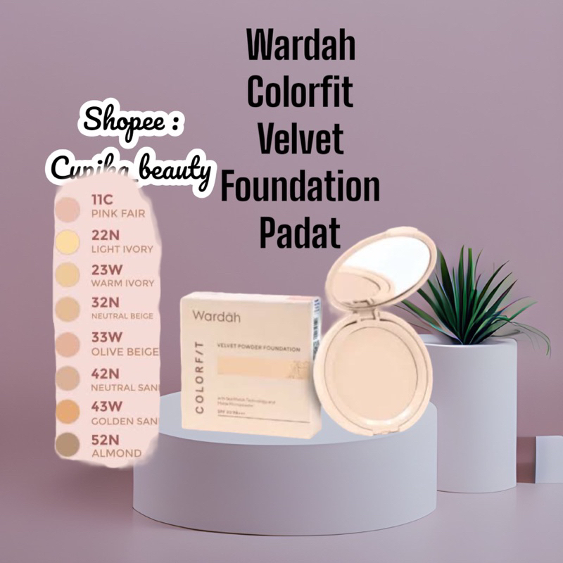 [oi] [ bedak padat ] wardah colorfit velvet powder foundation || bedak padat wardah velvet colorfit