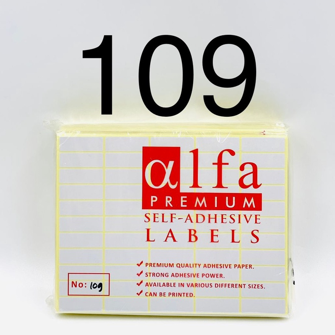 

Stiker Sticker Label Nama Undangan Harga Alfa No 109 / 13 mm x 38 mm