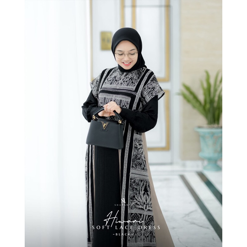 Hiwari soft lace dress(Inner dan outer)by shArarea