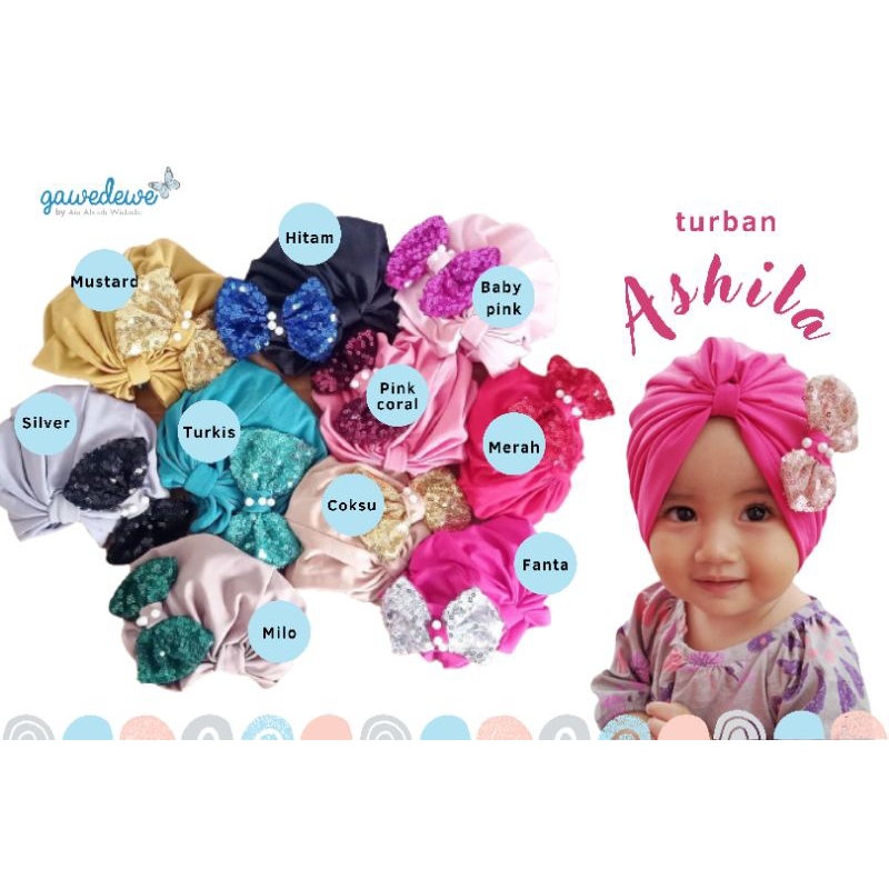 Ashila Turban | Turban Anak Turban Baby Turban bayi Turban anak perempuan Turban Newborn Turban Bung