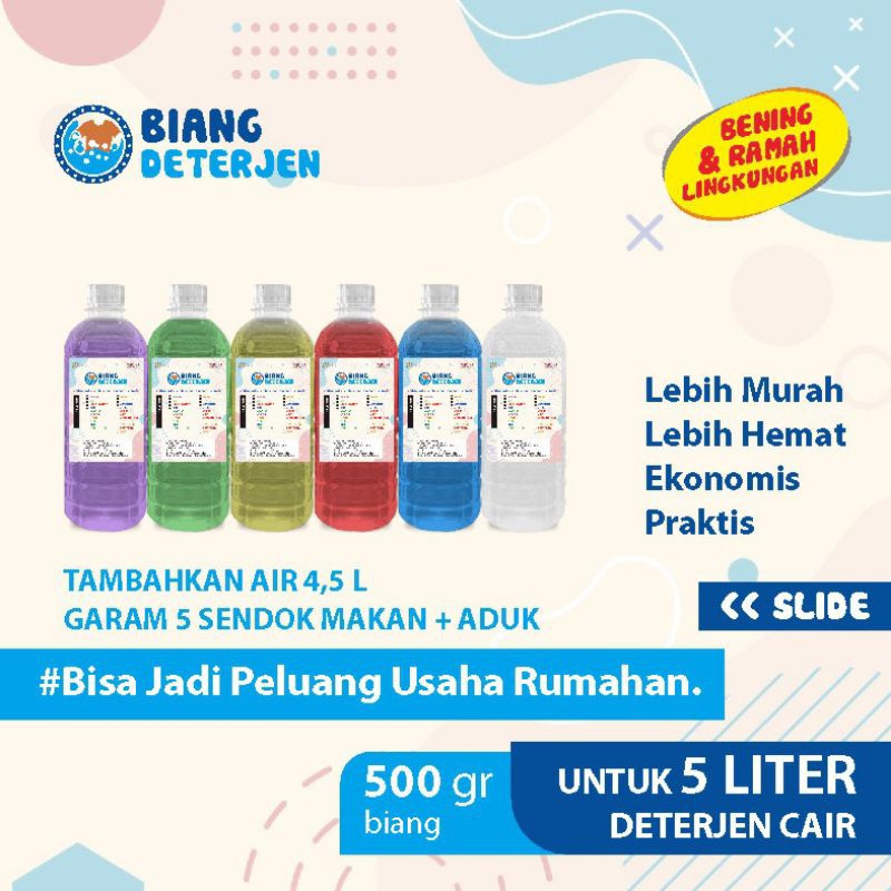 Biang Detergen Matic Konsentrate aneka aroma wangi kemasan botol PET 500 ml