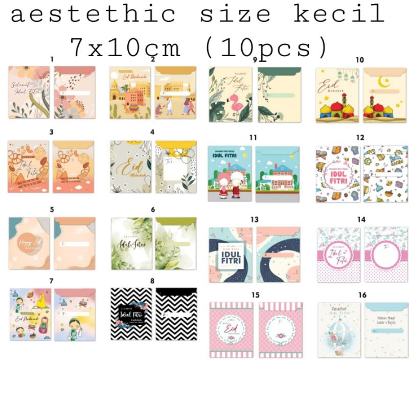 

amplop THR lebaran AESTETHIC size kecil 7x10cm