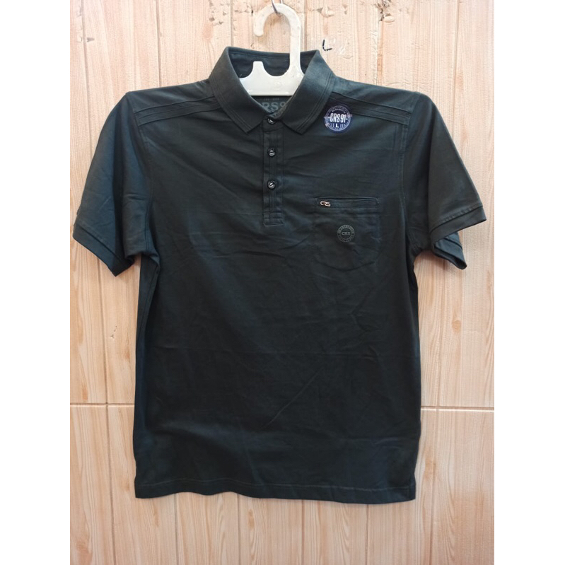 Baju kaos krah kerah lengan tangan pendek pria laki cowo high quality kaos polo halus kantong saku m