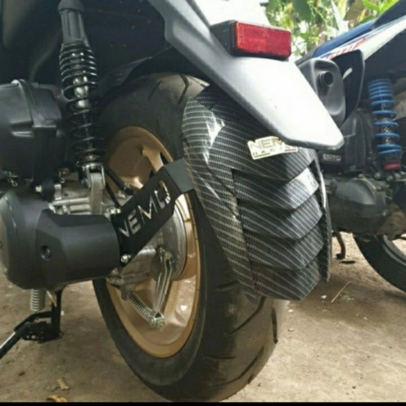 MUDGUARD SHARK POWER,VND,RACING SPAKBOR BELAKANG AEROX155 OLD NEW PNP