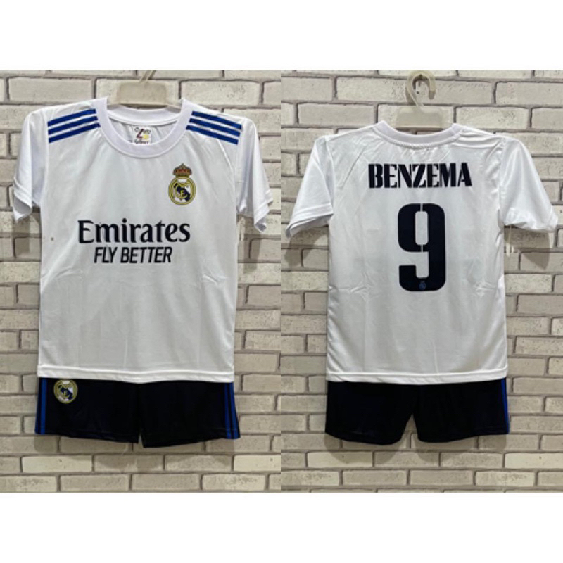 Jersey bola real madrid anak printing usia 4-8 tahun kids