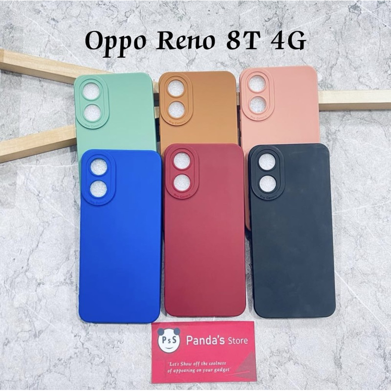 Softcase Pro Camera Oppo Reno 8T 4G Candy Case Full Color 3D Silikon TPU