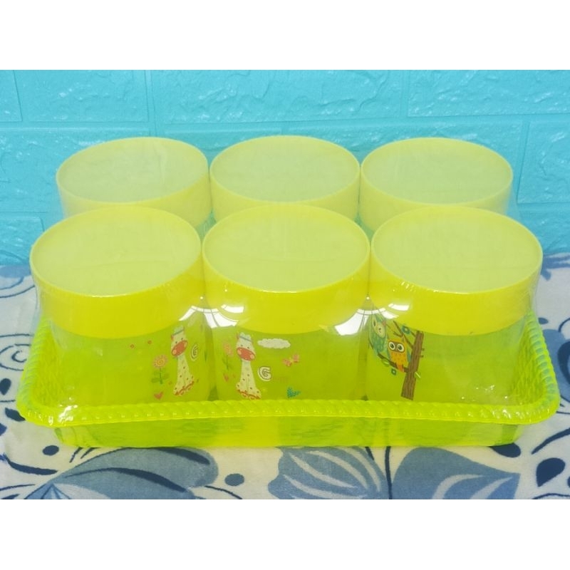 TOPLES PLASTIK VIONA 0.5KG SET ( ISI 6 TOPLES + BAKI) / TOPLES PLASTIK / TOPLES LEBARAN / TOPLES KUE