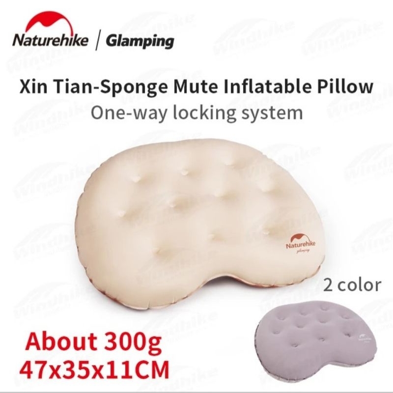 BANTAL LIPAT NATUREHIKE CNH22DZ011 BANTAL LEHER SPONGE MUTE INFLATABLE PILLOW ULTRALIGHT PILLOW BANT