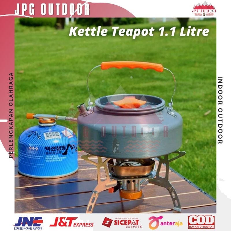 Teko Kettle Teapot Camping Outdoor Portable 1.1 Liter