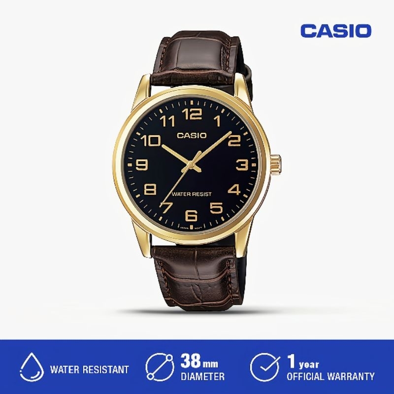 Jam Tangan Casio MTP V001GL 1B Original Casio Men Watch MTP-V001GL
