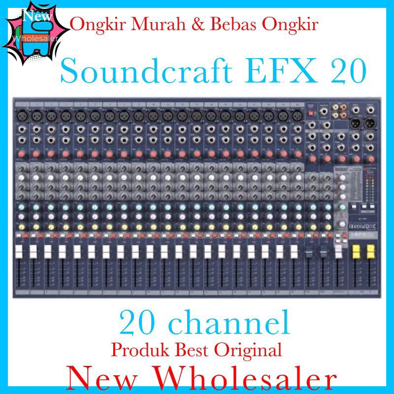 Mixer Audio Soundcraft Efx20 mixing 24 bit  Line New EFX 20 equaliser processor lexicon