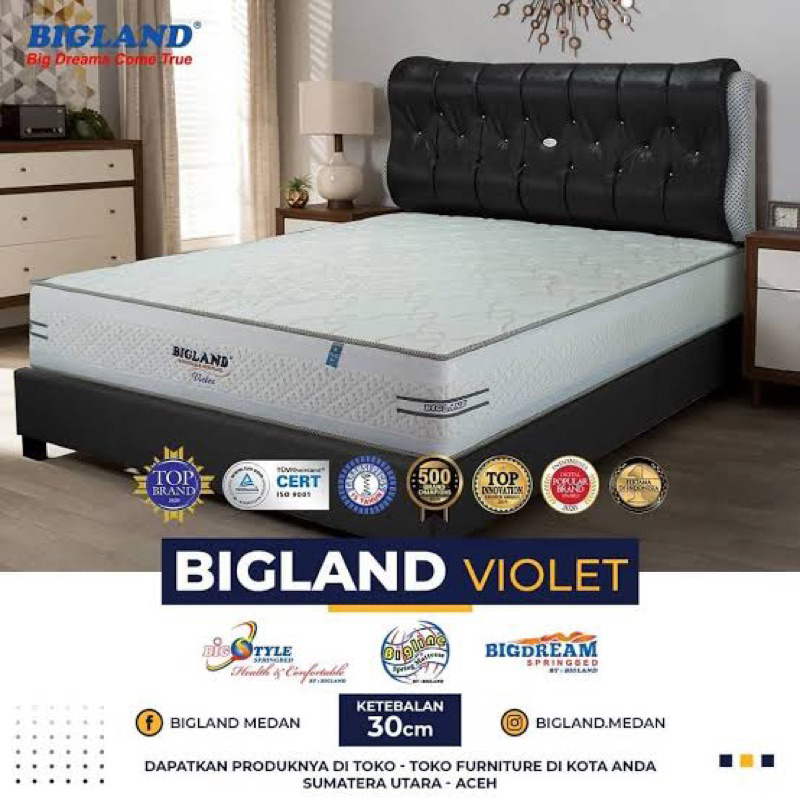Springbed Bigland Violet 180x200cm