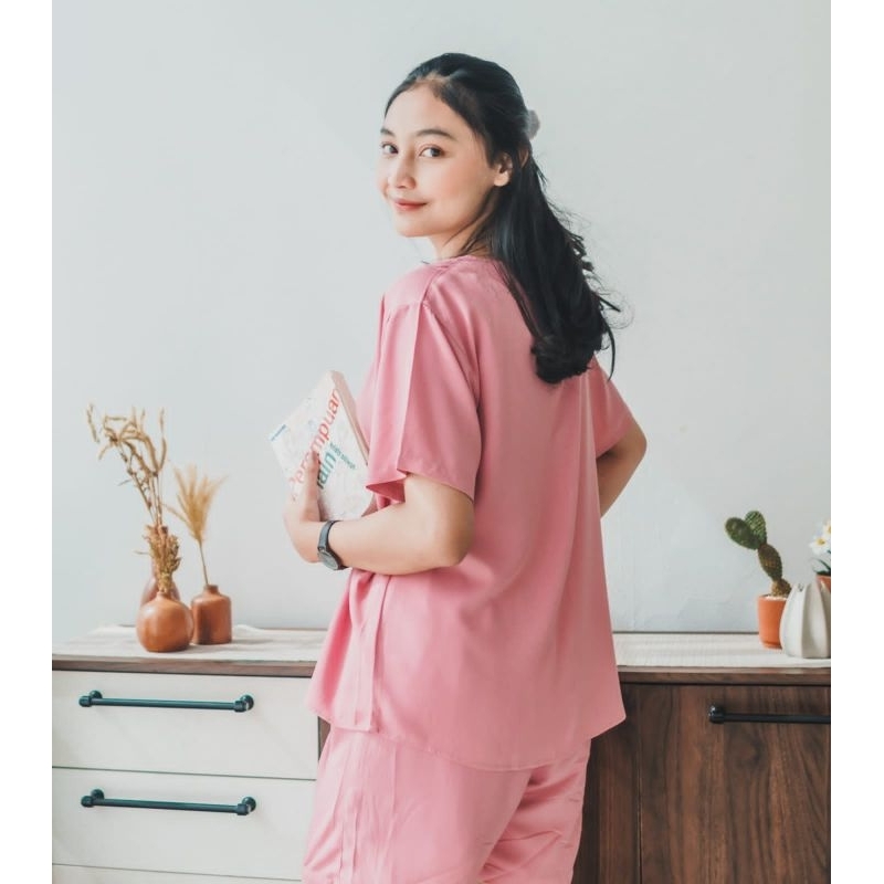 Piyama Wanita | Piyama Celana Panjang Polos | Baju Tidur Wanita Celana Panjang | Piyama Katun Twill 
