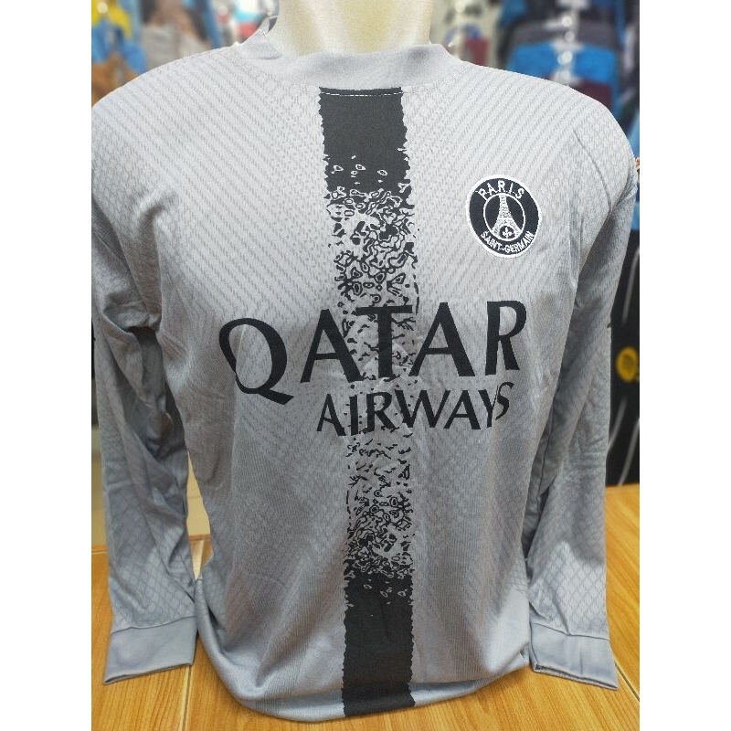 BAJU BOLA DEWASA PSG ABU LENGAN PANJANG