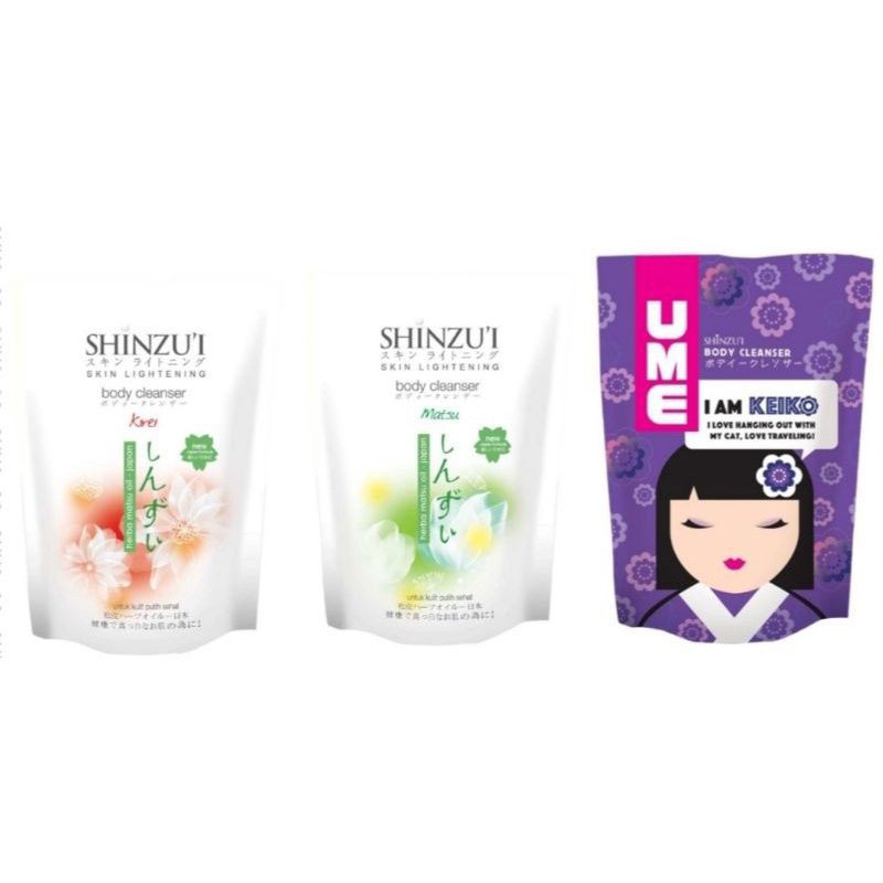 Shinzui/Shinzu'i Body Wash / Cleanser 420/400ML Sabun Mandi Cair Reffil / Kemasan Pouch Skin Lighten