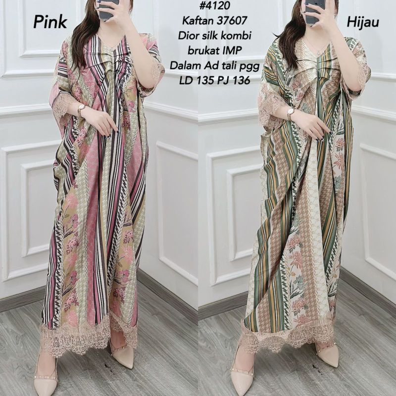 37607 DRESS KAFTAN DR SILK IMPORT KOMB BRUKAT