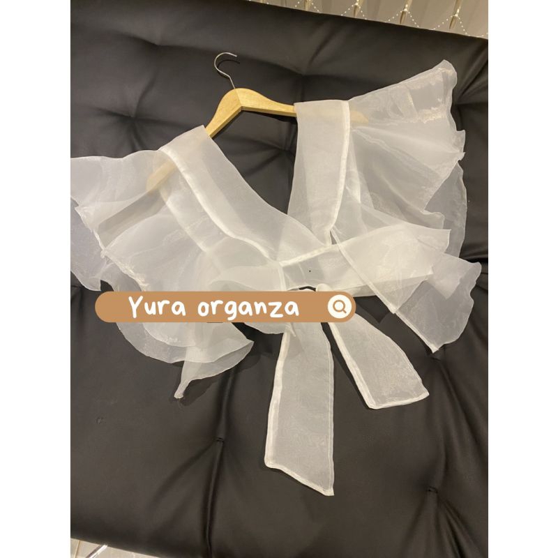 yura korean top / yura korean top organza / ropi organza / vest outer / vest organza / outer organza