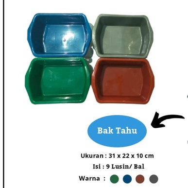 Bak tahu kecil/Bak kecil Plastik